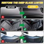 Black Trim Plastic Restorer for Cars – Refreshes Faded Plastic, Vinyl & Rubber Trim with Polish for Deep Shine – Protects Against UV & Dirt – Black Exterior & Interior Care for Detailing - 30ml *2.