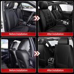 TTX LIGHTING Car Seat Covers fit for Chevrolet Equinox 2007-2026 Front Seat: Premium Leather Automotive Seat Cover with Airbag Compatible Waterproof (2 Seats, Black)