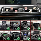 Air Fresheners Vent Clips 6 Pcs Cute Flower Car Accessories for Women Girls - Pink & White Car Interior Aesthetic Vents Decorations