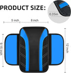 NBTEPEM Blue Center Console Cover, Sporty Leather Armrest Cover Cushion with 2 Storage Pockets, Universal Auto Middle Console Protector, Car Interior Accessories for Most SUV, Truck, Sedan Vehicles