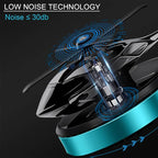 Car Air Fresheners,Al Alloy Solar Powered Rotating Incense Helicopter Diffuser, Home and Car Décor Accessories (Blue)