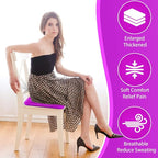 Gel Seat Cushion for Long Sitting (Large & Thick), Soft & Breathable, Gel Cushion for Wheelchair, Gel Chair Cushion for Hip Pain, Gel Seat Cushion for Office Chair (Black Cover)