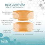 Fresh Products Eco Bowl Clip Air Freshener Versatile Design Toilet Freshener Trash Freshener Chemical Free Natural Oils Discreet Lasts 30 Days Made in the USA Summer Sunshine 12 pk