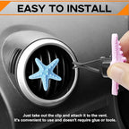5PCS Seashell and Starfish Car Air Vent Clips, Colorful Ocean Series Car Air Freshener Diffuser, Beach Theme Car Interior Decoration Accessories (No Aromatherapy Tablets)