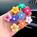 6 Pieces Daisy Flower Air Vent Clips, Cute Colorful Car Air Freshener Clip & Diffuser, Boho SUV Outlet Vent Decorations, Charm Car Inter Decor Accessories for Girls Women