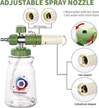 Dual Connector Accessory with Pressure Washer Foam Cannon, Balabulala Pressure Washer Double Tip Attachment for Foam Blaster with with 5 Power Washer Sprayer Nozzles, 1/4" Quick Connect, 3600 PSI