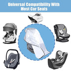 Car Seat Sun Shade Cover Cooling for Baby Car Seat Belts 20% Wider Coverage Summer Car Travel Accessory