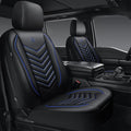 CAR PASS 3D Foam Faux Leather Car Seat Covers Front Seats,Waterproof Leather Front Seat Cover for Car,Universal Fit for SUV Truck Sedan Automotive,Armrest Airbag Compatible Anti-Slip, Black and Blue