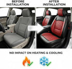Fit for Santa Cruz Seat Covers Compatible with Hyundai Santa Cruz 2022-2026 - Waterproof Breathable Leather Automotive Seat Cushions Protector,Airbag Compatible,Full Set 5 Seats(Red)