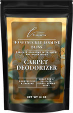 Lapew Honeysuckle Jasmine Carpet Deodorizer Powder - Pet Safe Freshener for Vacuuming | Scented Odor Eliminator for Home | 16 oz