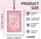 Lacama Pink Christian Car Air Freshener 3Pcs, Funky Retro Coquette Boho Floral Christian Jesus Cars Scents Air Freshener for Women Girls Gifts, Pink Car Accessories Interior Mirror Decor Hanging