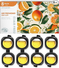 Car Air Freshener Vent Clips, 8 Pack, Provides Long-Lasting Scent, Up to 240 Days, Odor Eliminator (Citrus)
