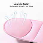 LETTON Kids Head Support Band for Car Seat, Safe, Comfortable Car Seat Head Neck Relief, Adjustable Child Head Band Strap Headrest for Kids, Pale Pink