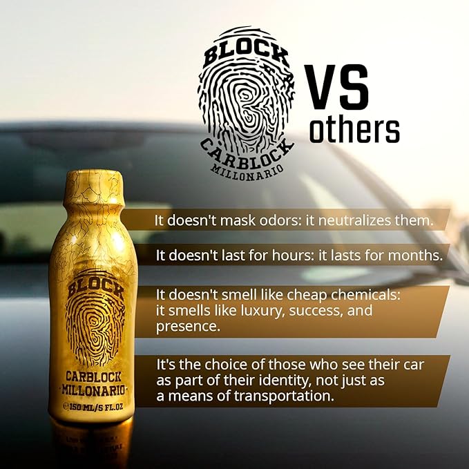 Carblock Premium Car Perfume – Long-Lasting Odor Eliminator (Up to 3 Months) – Neutralizes Bad Odors, Humidity, Pet & Smoke Smells – 150 ml – No Residue – Car Interior Fragrance for Cars & Trucks