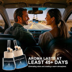 Car Air Freshener Hanging 2 Pack Car Air Fresheners Diffuser - Mahogany Teakwood Fragrance Oil Air Diffuser for Car, 45+ days Long Lasting Car Fresheners Fragrance, Two 0.27 FL OZ/8ML Made in USA