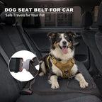 6FT Heavy Duty Dog Leash for Small Medium Large Dogs, Tangle Free Reflective Dog Training Leash with Double Handle, Seat Belt Buckle & Poop Bag Holder (Black)