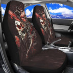 Skull Butterfly Car Seat Covers Comfortable Front Car Seat Covers Elastic Fabrics Cars Interior Automotive Easy Installation Universal Fit Most Cars,SUV, Trucks