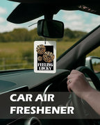 Trendy Leopard Cologne Car Air Freshener 4 Pcs, Funky Cheetah Print Lucky 8 Ball Poker Dice Hanging Air Freshener for Cars Bathroom Dorm Books Decor, Cute Accessories Gifts for Women Girls