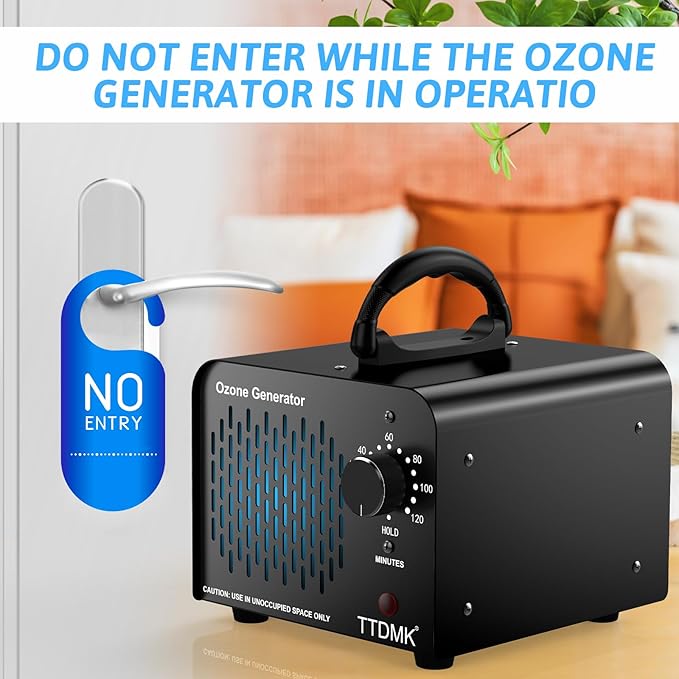 Ozone Generator 218,000mg/h, Commercial Ozone Machine Odor Removal, High Capacity Ozone Machine, Home Ozone Generator for Car, Home, Smoke, Pet, etc (Black) - by TTDMK