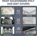 Auto Car Seat Covers Accessories Front Seat Leather Cushion Protector Breathable Waterproof Seat Cover for Cars Universal Fit (Grey, Front Pair)