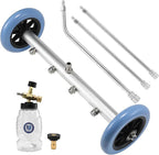 RIDGE WASHER Pressure Washer Undercarriage Cleaner, 16 Inch Under Car Washer with Chemical Injector Bottle, Undercarriage Power Washer with Straight Extension Wand, 4000 PSI