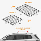 WILDROAD Car Roof Platform, Universal Roof Flat Rack 69" x 47" x 1.3" Heavy Duty Roof Rack Platform with Super Duty Bungee Cargo Net, Ratchet Straps and Anti-Rust Sealant Fits for SUV Truck Cars
