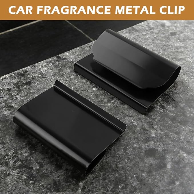 2PCS Car Air Freshener Visor Clip Compatible with Drift Wood or Stone Car Freshener,Universal Cars Fresheners Sun Visor Clips for Modern & Electric Vehicles(Clip Only)(Black,Size:9*6cm/2.34*3.54inch)