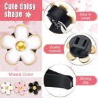 Frienda 6 Pcs Daisy Flower Air Vent Clip Accessories Air Conditioning Outlet Clip Car Air Freshener Dashboard Accessories Charm Car Inter Decor(3 cm, 3.3 cm,Black, Pink, White)
