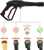 PWACCS Pressure Washer Gun Replacement with Extension Wand Kit — Power Washing Trigger Handle with 5 Spray Nozzles — Pressure Washer Parts Compatible with Ryobi, Green Works & Karcher — 2000 PSI MAX