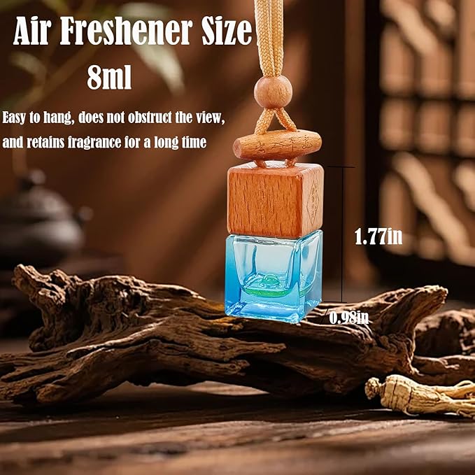 Car Air Freshener 8ml Nature Scents | 45-Days Long-Lasting Fragrance | Automotive Hanging Diffuser Bottles | Remove Auto Odor Fresh Air for Men Home Deodorizer (1pcs, Sandalwood)