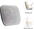 Lumbar Support Pillow Summer Decorative for Car Soft Bling Accessories Sparkly Diamond Rhinestone for Women Girls, Universal Office Chair Lower Back Cushion Rubber Black