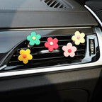 6 Pieces Daisy Flower Air Vent Clips, Cute Colorful Car Air Freshener Clip & Diffuser, Boho SUV Outlet Vent Decorations, Charm Car Inter Decor Accessories for Girls Women