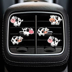 6 Pcs Cow Print Air Vent Clips, Cute Cow Car Air Fresheners Vent Clips Funny Car Decoration Cars Interior Decor Cars Accessories for Women Men