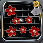 6 Pcs Red Cute Daisy Air Vent Clips, Flower Outlet Clip Car Air Fresheners with Mask Hook, for Car Interior Decoration Accessories Decor Charm Bling Car Accessories Decoration for Women