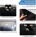 Evil White Eyes Black Windshield Sunshade Car Sun Shade Front Window Shade for Truck SUV Blocks UV Rays Sun Reflector Visor Protector Accordion Folding