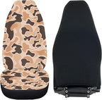 ELEQIN Brown Camo Front Car Seat Covers 2pcs, Automotive Seat Covers Car Accessories Universal Size Fit for Most Cars,SUVs&Trucks&Vans