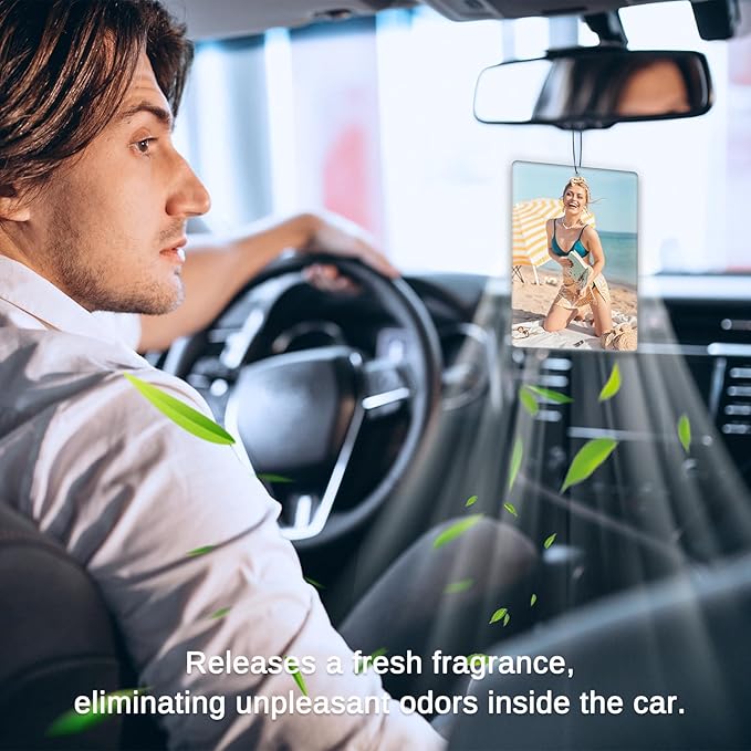 Custom Air Fresheners with Pictures - Personalized Photo air Freshener for Car, Double Sided Print Photo/Logo With Scents for Bedroom, Bathroom, Christmas Mother's Day Hanging Ornaments Holiday Gifts