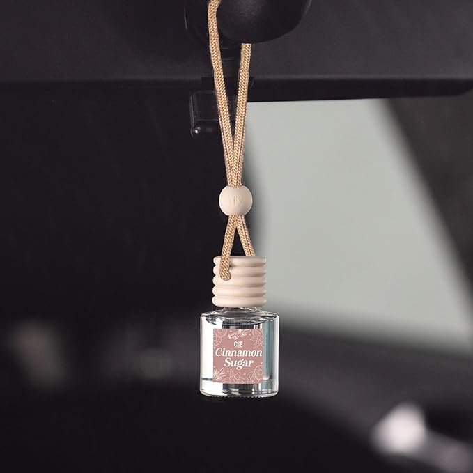 CANDECraftCo Car Air Hanging Fragrance Oil, Car Auto Freshener for Essential Oils, Scents Fragrance Aromatherapy Automobile Diffuser, Long Lasting (Cinnamon Sugar)