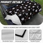 Biyejit Golf Cart Seat Covers with 4 Pockets Golf Cart Seat Towel Blanket Fits 2-Seat Golf Carts, Golf Cart Accessories
