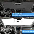 Windshield Sun Shade for 2025-2021 Chevy Tahoe Z71, Front Window Sunshade Protector Cutom Fit Chevrolet Tahoe, Windshield Cover Sun Visor UV Heat Shield Keep Car Cool