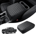 Autorder Center Console Cover for GMC Sierra/Chevy Silverado 1500 2019-2026 Accessories Armrest Cushion Cover Leather Middle Console Pad Armrest Pad Anti-Scratch(Bucket Seat Only)