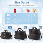 Lifewit Cooler Bag 30/50/60 Cans Collapsible and Insulated Large Lunch Bag Leakproof Soft Cooler Portable Tote for Camping/BBQ/Family Outdoor Activities