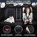 Car Seat Cover for Chevrolet Camaro 2000-2024, Durable Wear Resistant Waterproof Vehicle Cushion Cover, Breathable No Odor Premium Leather Vehicle Seat Covers.(Luxury,Black)