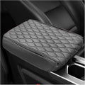 Car Armrest Cushion, Memory Foam Auto Arm Rest Box Protector with 2 Storage Bags, Waterproof Leather Center Console Cover Universal for Most Vehicles, Car Accessories (Gray)