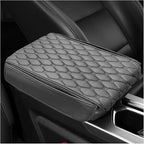 Car Armrest Cushion, Memory Foam Auto Arm Rest Box Protector with 2 Storage Bags, Waterproof Leather Center Console Cover Universal for Most Vehicles, Car Accessories (Gray)