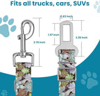 Adjustable pet cat and Dog car seat Belt，The Lanyard is Flexible and Adjustable from 20 to 33 inches (Succulent Plant)