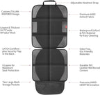Car Seat Protector with Thickest Padding,Waterproof 600D Fabric Child Baby Seat Protector with Storage Pockets,Non-Slip Pets Cover Leather Reinforced Vehicle Seat 2 Pack