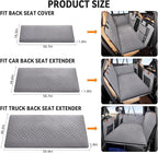 YJGF Dog Mat for Back Seat Extender for Dogs,Dog Bed for Car,Hard Bottom Seat Cover,Pet Cover for Hammock(Gray, for Truck Back seat Extender)