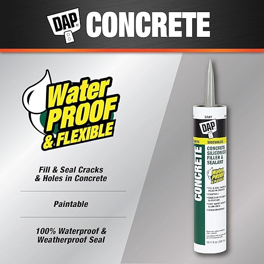 DAPConcrete Watertight Filler and Sealent 10.1 Ounce Gray (Pack of 12)
