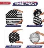 Autoamerics 1-Piece Windshield Sun Shade B&W Camo American Flag USA Design - Foldable Car Front Window Sunshade for Most Sedans SUV Truck - Blocks Max UV Rays and Keeps Your Vehicle Cool - Medium